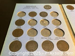 MaxSold Auction: Estate Canadian large cent collection in coin folder  - Milton (Ontario, Canada) SELLER MANAGED Estate Sale Online Auction - Chisholm Drive