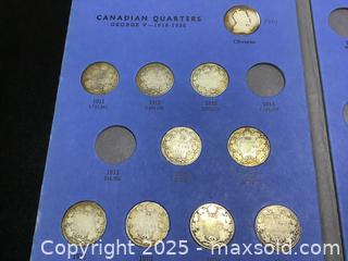 MaxSold Auction: Estate Canadian Silver Quarters  collection in coin folder  - Milton (Ontario, Canada) SELLER MANAGED Estate Sale Online Auction - Chisholm Drive