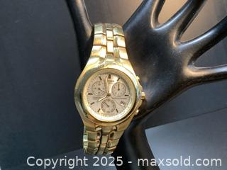 MaxSold Auction: estate citizen men’s Eco Drive E812 gold tone, chronograph perpetual calendar watch - Milton (Ontario, Canada) SELLER MANAGED Estate Sale Online Auction - Chisholm Drive