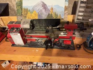 MaxSold Auction: Pair of Red Metal Lathes Turncrafter Commander &#38; Central Machinery - Erie (Colorado, USA) SELLER MANAGED Moving Online Auction - Madison Drive