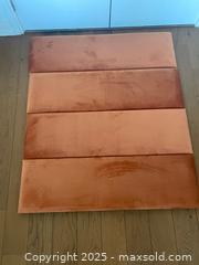 MaxSold Auction: Four Burnt Orange Velvet Headboard Panels - Toronto (Ontario, Canada) SELLER MANAGED Downsizing Online Auction - Kingston Road (CONDO)