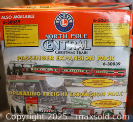 MaxSold Auction: Ready to Run Train Set North Pole Central Christmas Train - Medford (Massachusetts, USA) SELLER MANAGED Downsizing Online Auction - Grace Road