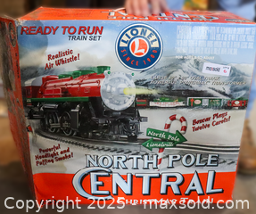 MaxSold Auction: Ready to Run Train Set North Pole Central Christmas Train - Medford (Massachusetts, USA) SELLER MANAGED Downsizing Online Auction - Grace Road