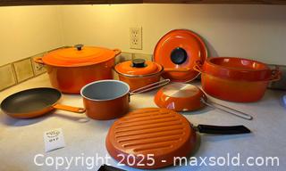 MaxSold Auction: Le Creuset Doufeu Mixed Cookware Lot, Flame, Enamel Cast Iron - North Vancouver (British Columbia, Canada) PARTNER MANAGED Estate Sale Online Auction - Seymour Boulevard