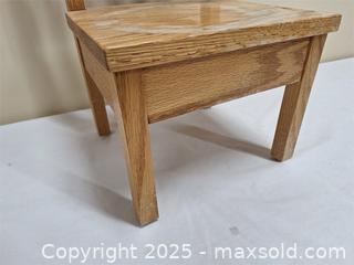 MaxSold Auction: Small Wooden Chair - Newburgh (Ontario, Canada) SELLER MANAGED Charity/Fundraising Online Auction - Academy Street