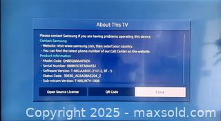 MaxSold Auction: Samsung 85” QLED Smart TV with Full-Motion Wall Mount – Model QN85Q60AAFXZA - Arlington (Virginia, USA) SELLER MANAGED Downsizing Online Auction -  N Carlin Springs Road