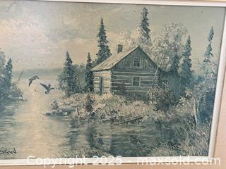 MaxSold Auction: Vintage Framed Artwork: &#34;Sundown, Otter Lake&#34; by Keirstead - Cobourg (Ontario, Canada) SELLER MANAGED Downsizing Online Auction - Burnham Street