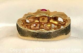 MaxSold Auction: 14k yellow gold family ring with asst coloured stones  - Ottawa (Ontario, Canada) SELLER MANAGED Downsizing Online Auction - Jeanne Darc Boulevard North