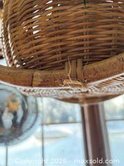 MaxSold Auction: Large Boho Rattan Wicker Hanging Planter plant NOT included  - Ottawa (Ontario, Canada) SELLER MANAGED Downsizing Online Auction - Jeanne Darc Boulevard North