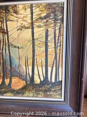 MaxSold Auction: Lot of two Signed Original Oil Painting on Canvas, Framed, Forest & Coastal - Ottawa (Ontario, Canada) SELLER MANAGED Downsizing Online Auction - Jeanne Darc Boulevard North