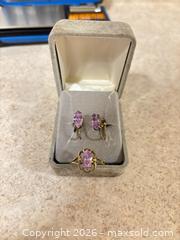 MaxSold Auction: Vintage marquise-cut amethyst earring & ring set  - Ottawa (Ontario, Canada) SELLER MANAGED Downsizing Online Auction - Jeanne Darc Boulevard North