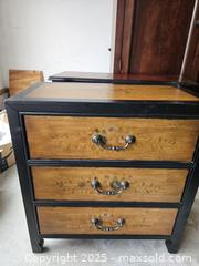 MaxSold Auction: 3-Drawer Accent Chest/Nightstand with Hand-Painted Floral - Chesapeake (Virginia, USA) PARTNER MANAGED Downsizing Online Auction - River Arch Drive