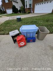 MaxSold Auction: First Aid Kit, Step Stool, Blue Tote, Trash Can, TWA Bag - Chesapeake (Virginia, USA) PARTNER MANAGED Downsizing Online Auction - River Arch Drive