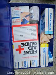 MaxSold Auction: First Aid Kit, Step Stool, Blue Tote, Trash Can, TWA Bag - Chesapeake (Virginia, USA) PARTNER MANAGED Downsizing Online Auction - River Arch Drive