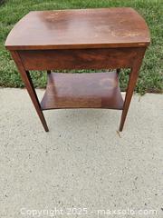 MaxSold Auction: Mersman Vintage Wooden Side/End Table with Drawer and Shelf - Chesapeake (Virginia, USA) PARTNER MANAGED Downsizing Online Auction - River Arch Drive