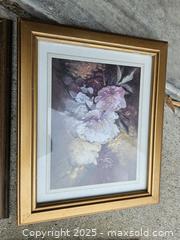 MaxSold Auction: Set of 4 Framed Floral Art Prints with Glass, Mixed Frames - Chesapeake (Virginia, USA) PARTNER MANAGED Downsizing Online Auction - River Arch Drive