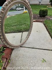 MaxSold Auction: Vintage Ornate Oval Wall Mirror, Antique Gold Wood Frame - Chesapeake (Virginia, USA) PARTNER MANAGED Downsizing Online Auction - River Arch Drive