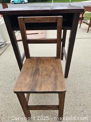 MaxSold Auction: Vintage Schoolhouse Solid Wood Desk & Chair Set, Dark Mahogany - Chesapeake (Virginia, USA) PARTNER MANAGED Downsizing Online Auction - River Arch Drive