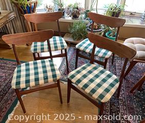 MaxSold Auction: Nice Set of 4 MCM Danish teak dining chairs - Vaughan (Ontario, Canada) PARTNER MANAGED Estate Sale Online Auction - Highway 27