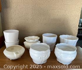 MaxSold Auction: Vintage MCM white pottery lot - Vaughan (Ontario, Canada) PARTNER MANAGED Estate Sale Online Auction - Highway 27
