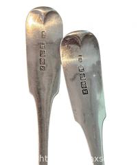 MaxSold Auction: PAIR LARGE EARLY IRISH STERLING SILVER SERVING SPOONS 1805 - Hamilton (Ontario, Canada) SELLER MANAGED Reseller Online Auction - Greenwood Street
