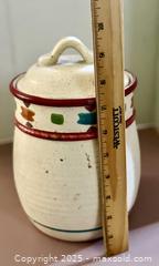 MaxSold Auction: Saratoga Treasure Craft USA  Pottery Vintage Storage/Cookie Jar - Los Angeles (California, USA) SELLER MANAGED Reseller Online Auction -  Devonshire Street