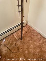 MaxSold Auction: MCM Floral Tension Pole Lamp, Wood and Chrome, 93” - Reisterstown (Maryland, USA) PARTNER MANAGED Estate Sale Online Auction - Nicodemus Road