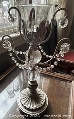 MaxSold Auction: Antiqued Gold Victorian-Style Metal & Glass Tabletop Candelabra - Hamilton (Ontario, Canada) SELLER MANAGED Downsizing Online Auction - Cameron Avenue South
