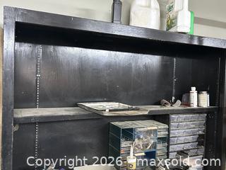 MaxSold Auction: Black Painted Metal Garage Storage Cabinet 48 in Wide - Hamilton (Ontario, Canada) SELLER MANAGED Downsizing Online Auction - Cameron Avenue South
