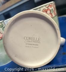 MaxSold Auction: Corelle Coordinates Stoneware Mugs Green Floral Band, Set of 6 - Hamilton (Ontario, Canada) SELLER MANAGED Downsizing Online Auction - Cameron Avenue South