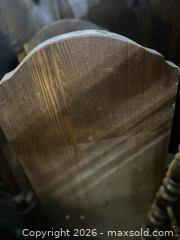 MaxSold Auction: Disassembled Solid Wood Church Pew with Carved Cross End - Hamilton (Ontario, Canada) SELLER MANAGED Downsizing Online Auction - Cameron Avenue South