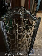 MaxSold Auction: Free?standing Metal Wine Rack with Front Gate, Ornate Scrollwork - Hamilton (Ontario, Canada) SELLER MANAGED Downsizing Online Auction - Cameron Avenue South