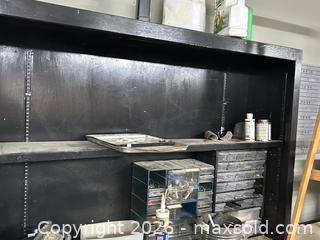 MaxSold Auction: Green Painted Metal Garage Storage Cabinet 48 in Wide - Hamilton (Ontario, Canada) SELLER MANAGED Downsizing Online Auction - Cameron Avenue South