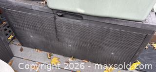 MaxSold Auction: Keter Outdoor Resin Rattan Deck Storage Box, Dark Brown/Charcoal - Hamilton (Ontario, Canada) SELLER MANAGED Downsizing Online Auction - Cameron Avenue South