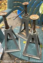 MaxSold Auction: Lot of 3 Cast Metal Automotive Jack Stands - Hamilton (Ontario, Canada) SELLER MANAGED Downsizing Online Auction - Cameron Avenue South