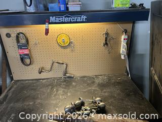 MaxSold Auction: Mastercraft Workbench with Pegboard and Overhead Light - Hamilton (Ontario, Canada) SELLER MANAGED Downsizing Online Auction - Cameron Avenue South