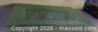 MaxSold Auction: Rectangular Seafoam Glass Decorative Tray with Botanical Motif - Hamilton (Ontario, Canada) SELLER MANAGED Downsizing Online Auction - Cameron Avenue South