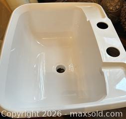 MaxSold Auction: RV - Acrylic Off-White Bathroom Sink / Vanity Top Basin - Hamilton (Ontario, Canada) SELLER MANAGED Downsizing Online Auction - Cameron Avenue South