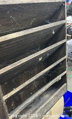 MaxSold Auction: Wooden Dark Brown 5-Compartment Shelf Mail Organizer - Hamilton (Ontario, Canada) SELLER MANAGED Downsizing Online Auction - Cameron Avenue South