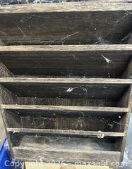 MaxSold Auction: Wooden Dark Brown 5-Compartment Shelf Mail Organizer - Hamilton (Ontario, Canada) SELLER MANAGED Downsizing Online Auction - Cameron Avenue South