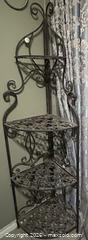 MaxSold Auction: Wrought Iron Corner Etagere, 4 Triangular Shelves, Ornate Scrollwork - Hamilton (Ontario, Canada) SELLER MANAGED Downsizing Online Auction - Cameron Avenue South