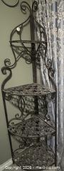 MaxSold Auction: Wrought Iron Corner Etagere, 4 Triangular Shelves, Ornate Scrollwork - Hamilton (Ontario, Canada) SELLER MANAGED Downsizing Online Auction - Cameron Avenue South