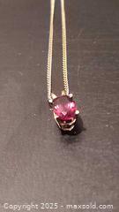 MaxSold Auction: 14k gold chain with red stone pendent  - Elgin (Ontario, Canada) SELLER MANAGED Estate Sale Online Auction - Main