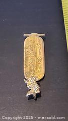 MaxSold Auction: 18kt gold Egyptian cartouch pendent  - Elgin (Ontario, Canada) SELLER MANAGED Estate Sale Online Auction - Main