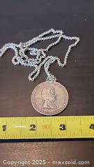 MaxSold Auction: 1931 mozart 900 silver medal on 800 silver chain  - Elgin (Ontario, Canada) SELLER MANAGED Estate Sale Online Auction - Main