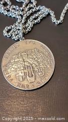 MaxSold Auction: 1931 mozart 900 silver medal on 800 silver chain  - Elgin (Ontario, Canada) SELLER MANAGED Estate Sale Online Auction - Main