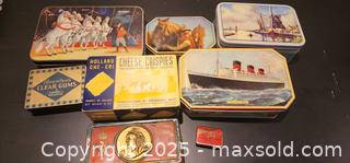 MaxSold Auction: Antique tins lot - Elgin (Ontario, Canada) SELLER MANAGED Estate Sale Online Auction - Main Street