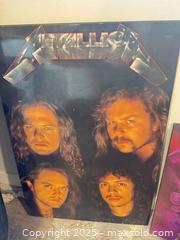MaxSold Auction: Two retro wooden metallica posters  - Elgin (Ontario, Canada) SELLER MANAGED Estate Sale Online Auction - Main Street