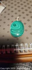 MaxSold Auction: Malachite cabochon 925 pendant - Hamilton (Ontario, Canada) SELLER MANAGED Downsizing Online Auction - Stone Church Road East
