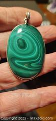 MaxSold Auction: Malachite cabochon 925 pendant - Hamilton (Ontario, Canada) SELLER MANAGED Downsizing Online Auction - Stone Church Road East